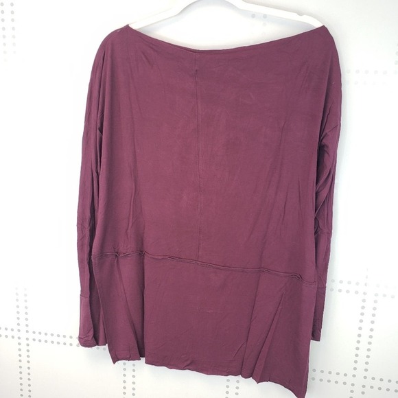 Free People | Boat neck Tee in Wine Color SZ S - Picture 1 of 6